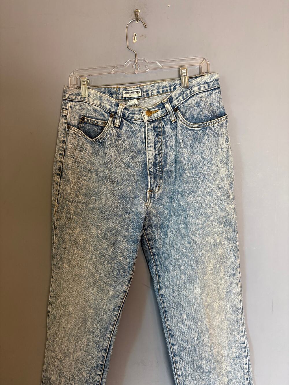 Vintage 80s Guess Georges Marciano Men’s Acid Wash Tapered Jeans USA Sz 34